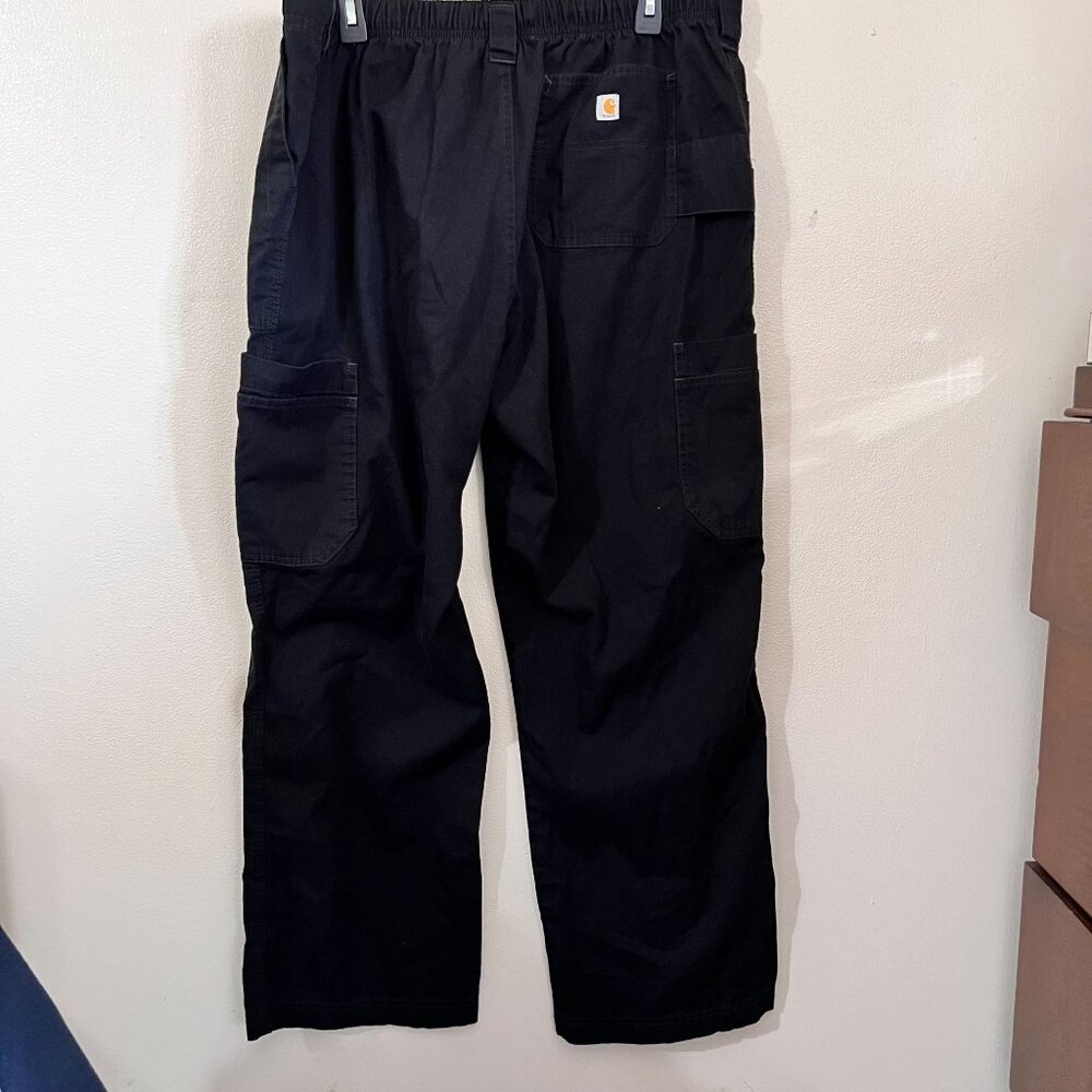 Carhartt  Men's Black Cargo Medical Scrubs - Picture 2 of 12